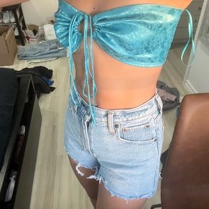 NWT Jacquard Crop Top